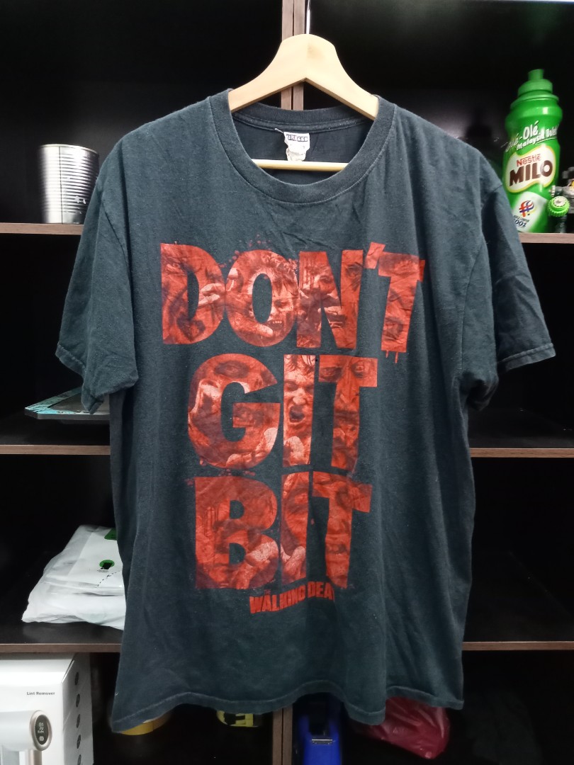 Gildan THE WALKING DEAD Movie T-shirt for men, size XXL cotton black type Vintage Second Hand
