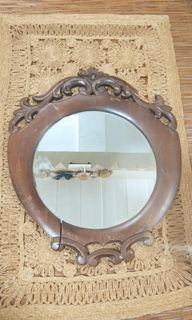 Vintage wooden carved Victorian Rustic mirror