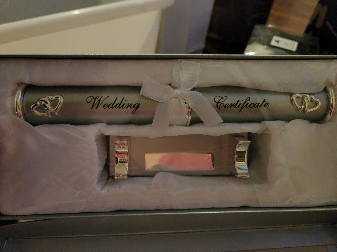Wedding certificate holder Everything Else on Carousell