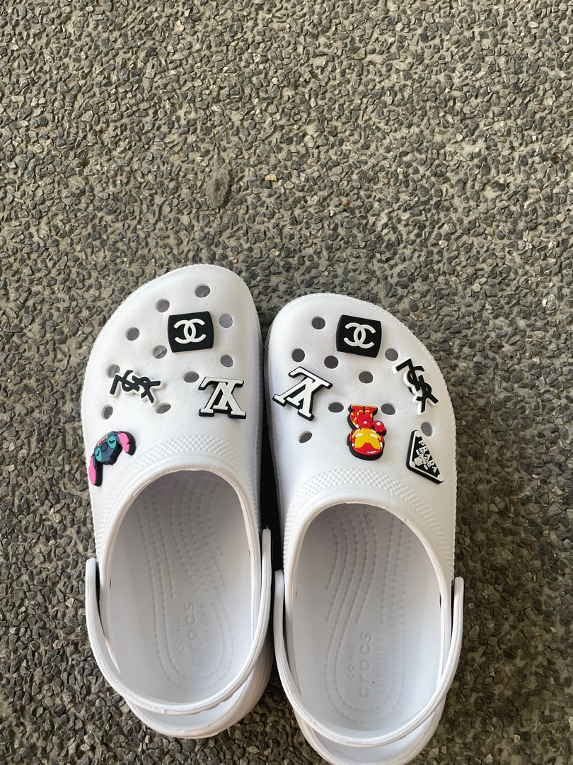 custom white crocs