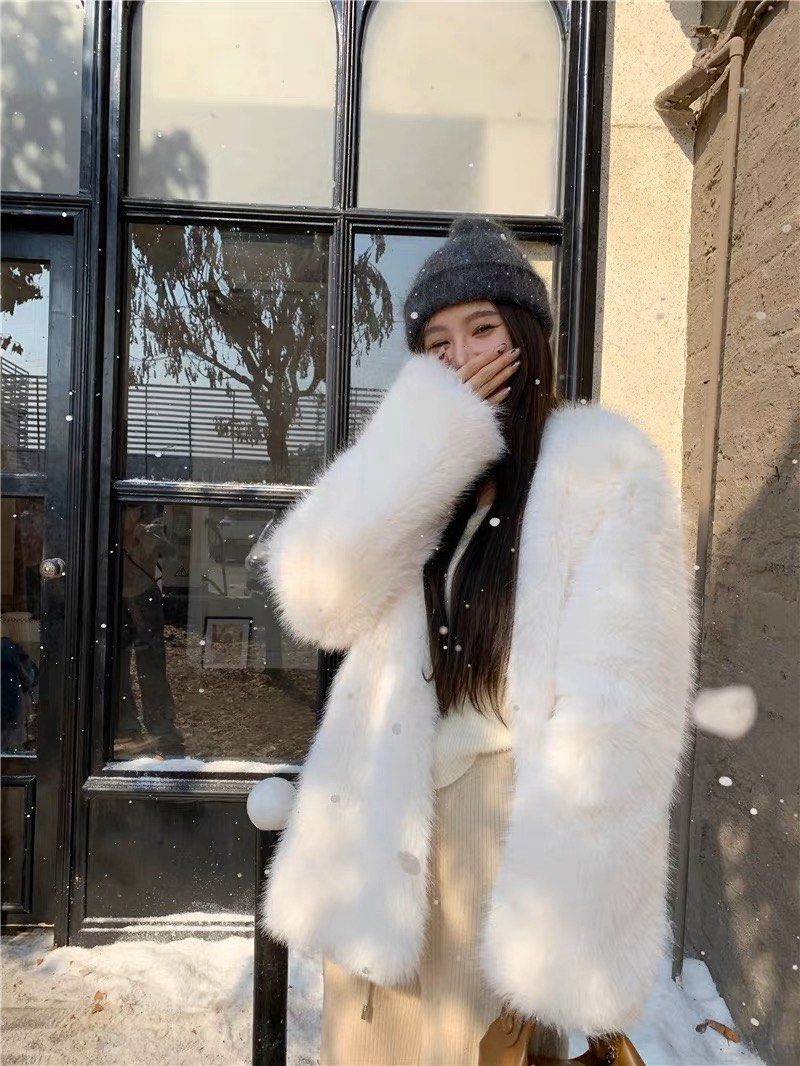 White mink coat top