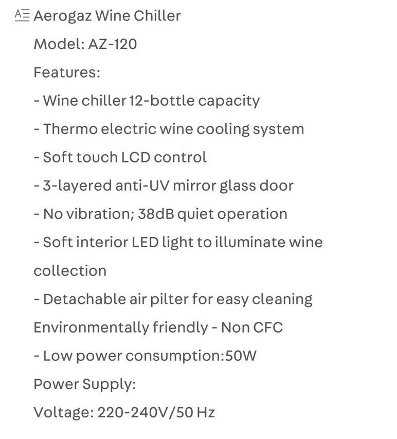 Wine Chiller, TV & Home Appliances, Other Home Appliances on Carousell