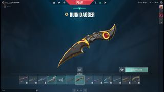 WTS ruin dagger 7 premium skin valorant account