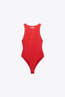 Zara Red Halter Neck Bodysuit