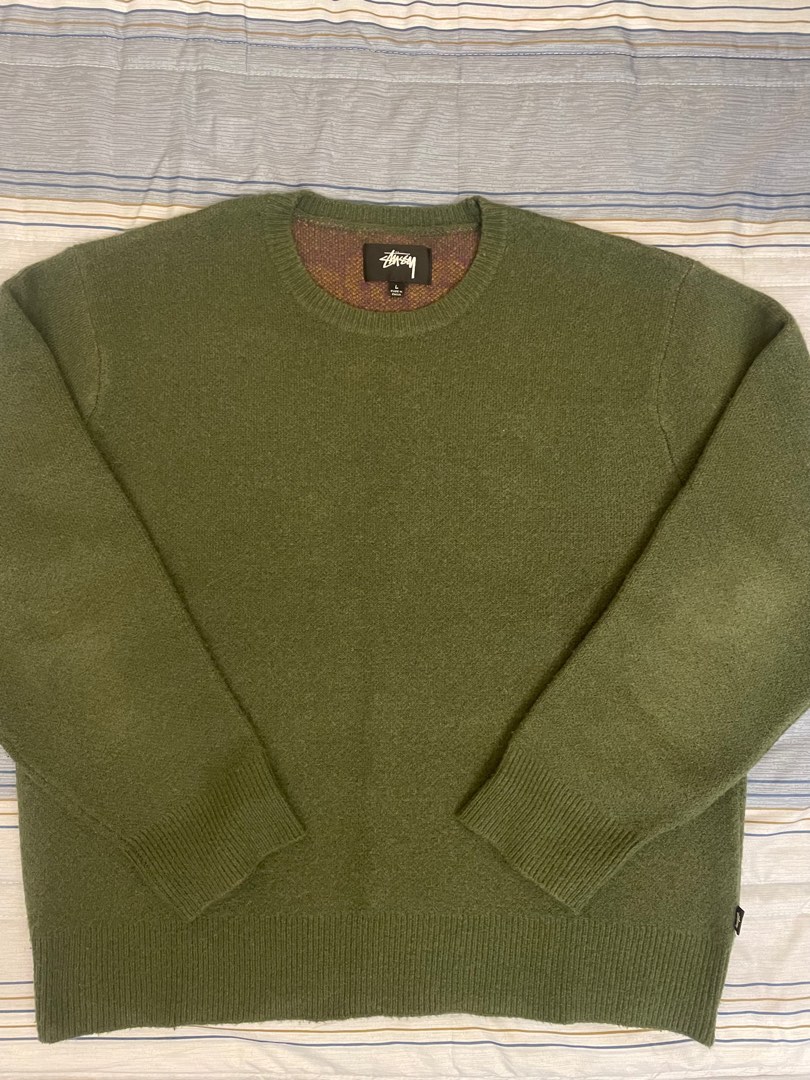 22ss stussy paisley sweater 綠針織毛衣非常帥, 他的時尚, 上身及套裝