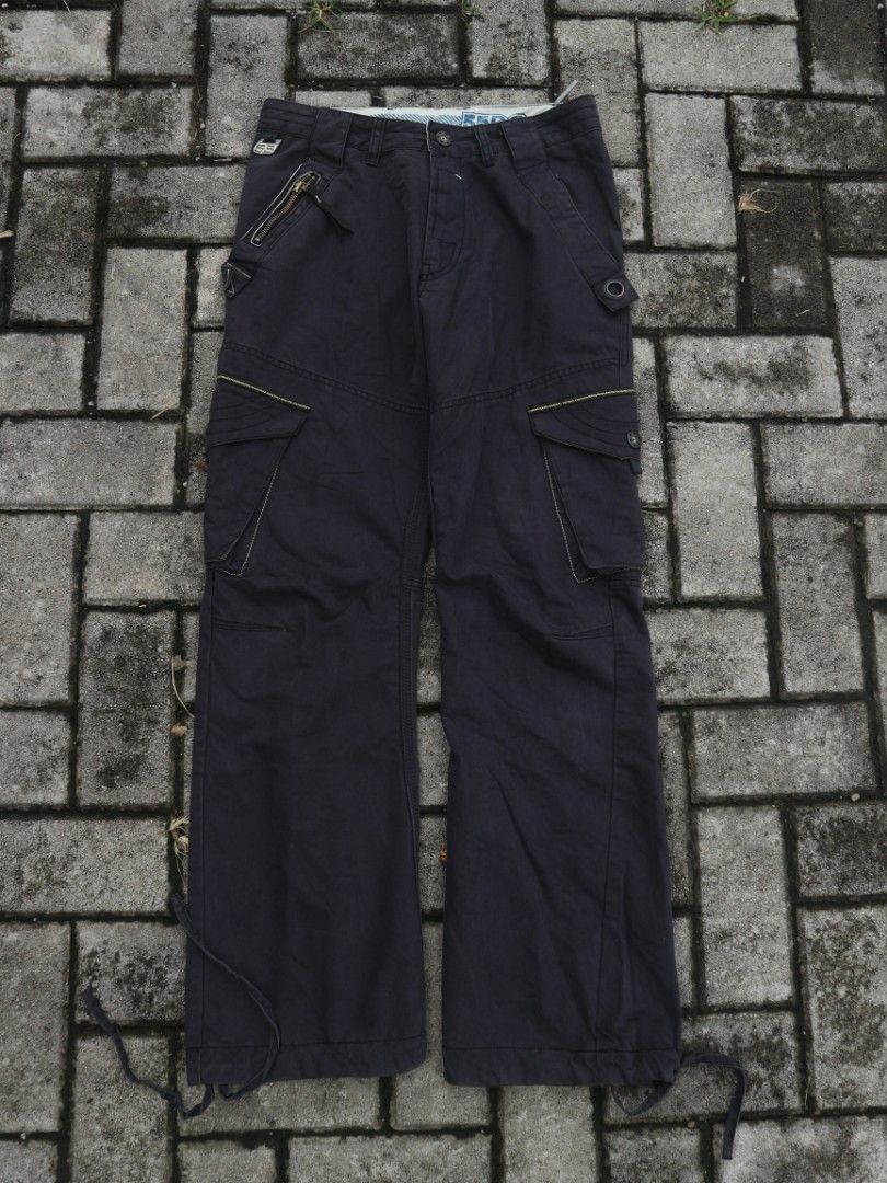 5S DSL NAVY CARGO PANTS, Fesyen Pria, Pakaian , Bawahan di Carousell