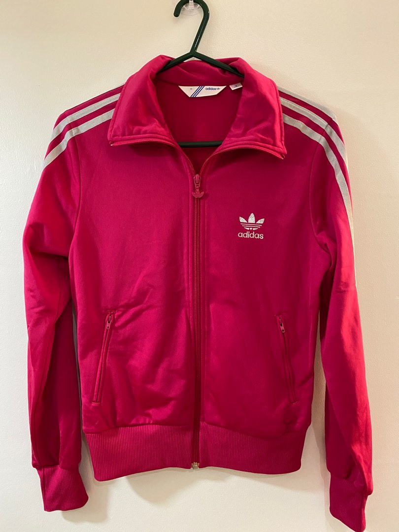 Neon pink adidas jacket clearance