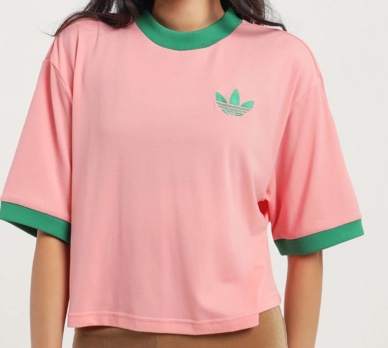 Pink and green adidas outfit shop