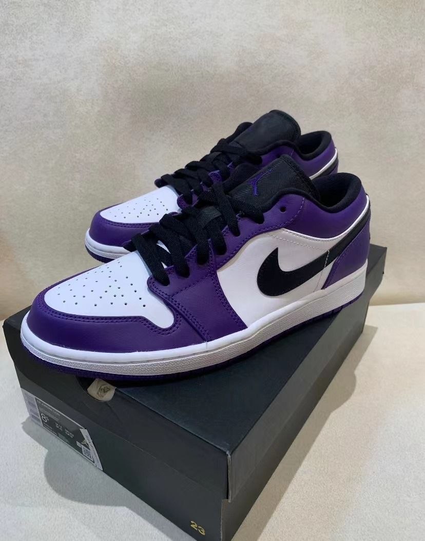 🔝Air Jordan 1 court purple 紫腳趾, 男裝, 鞋, 波鞋- Carousell