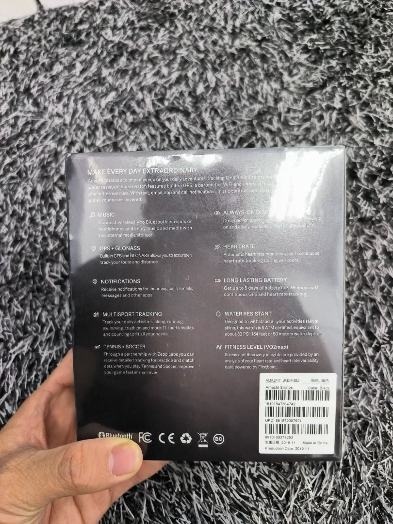 Xiaomi amazfit stratos a1619 on sale black