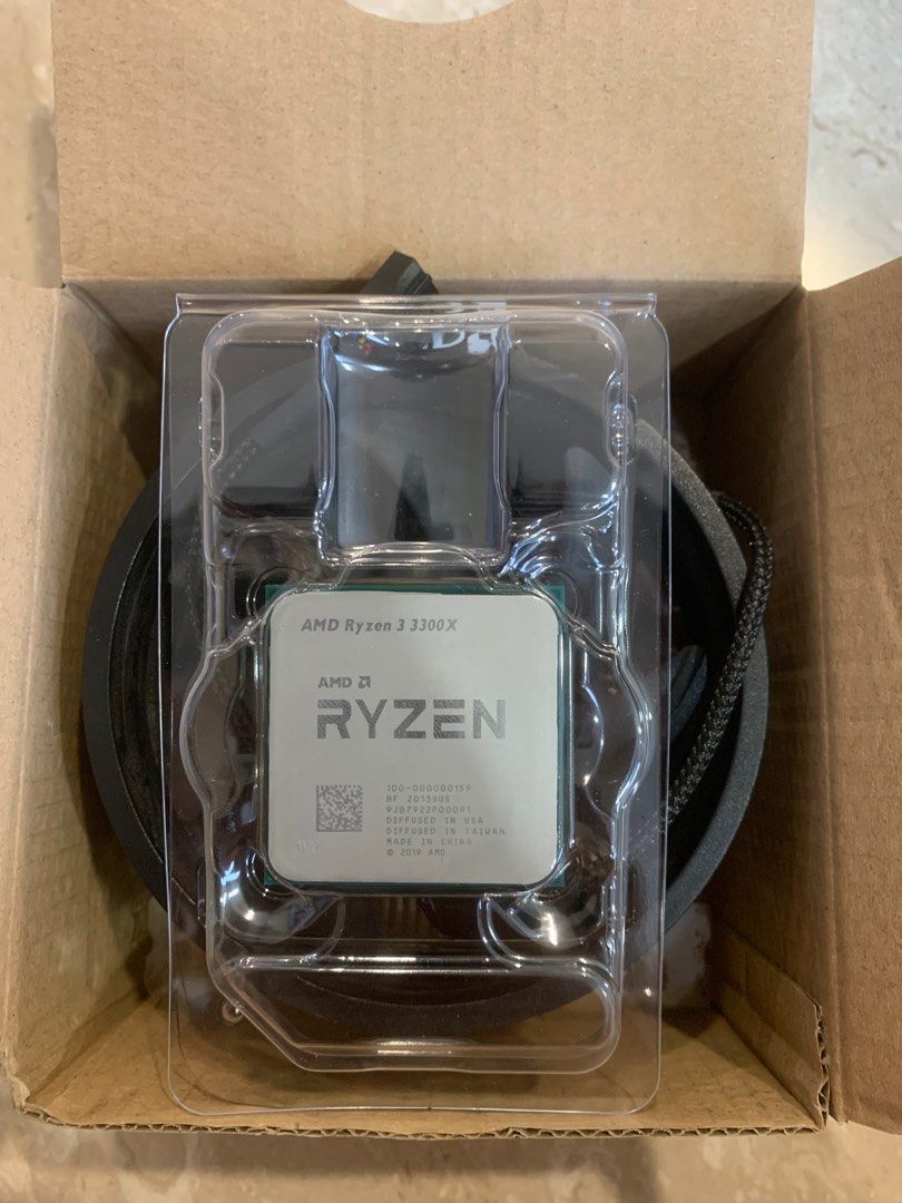 AMD Ryzen 3 3300X CPU with box and cooler, Computers & Tech, Parts