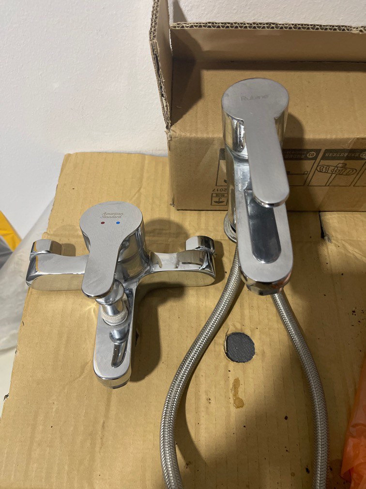 American standard hot and cold shower mixer tap and rubine hot and cold