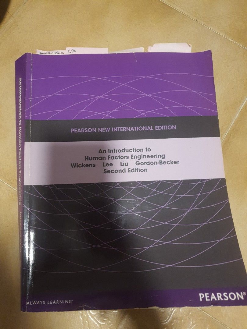 An Introduction to Human Factors Engineering Wickrns Lee Liy Gordon ...