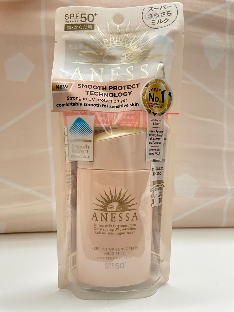Anessa Sunscreen (SPF 50) Mild Milk, Beauty & Personal Care, Face, Face ...