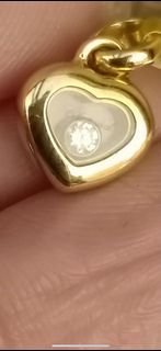 Auth Chopard happy heart pendant x tiffany chain 