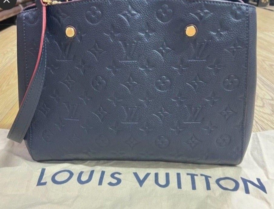 Red Louis Vuitton Monogram Empreinte Montaigne MM Satchel – Designer Revival
