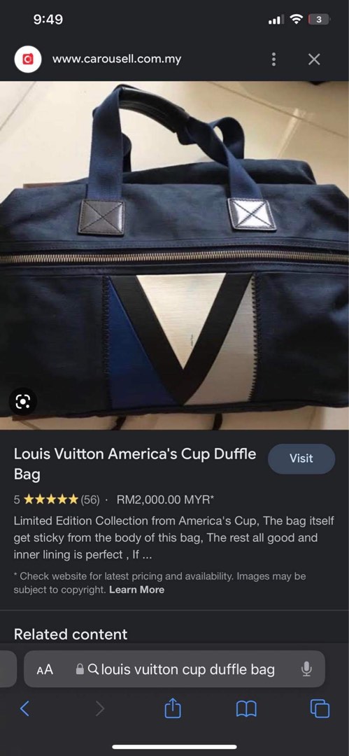 Louis Vuitton Black And Blue Limited Edition Dubai LV Cup Canvas Waterproof  Keepall Bandouliere 55 Black Hardware Limited Edition Available For  Immediate Sale At Sotheby's
