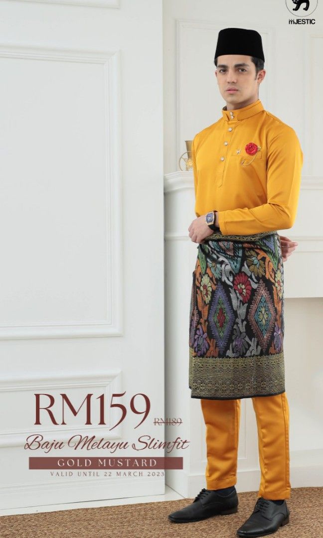 Baju melayu hot sale 2019 slim fit