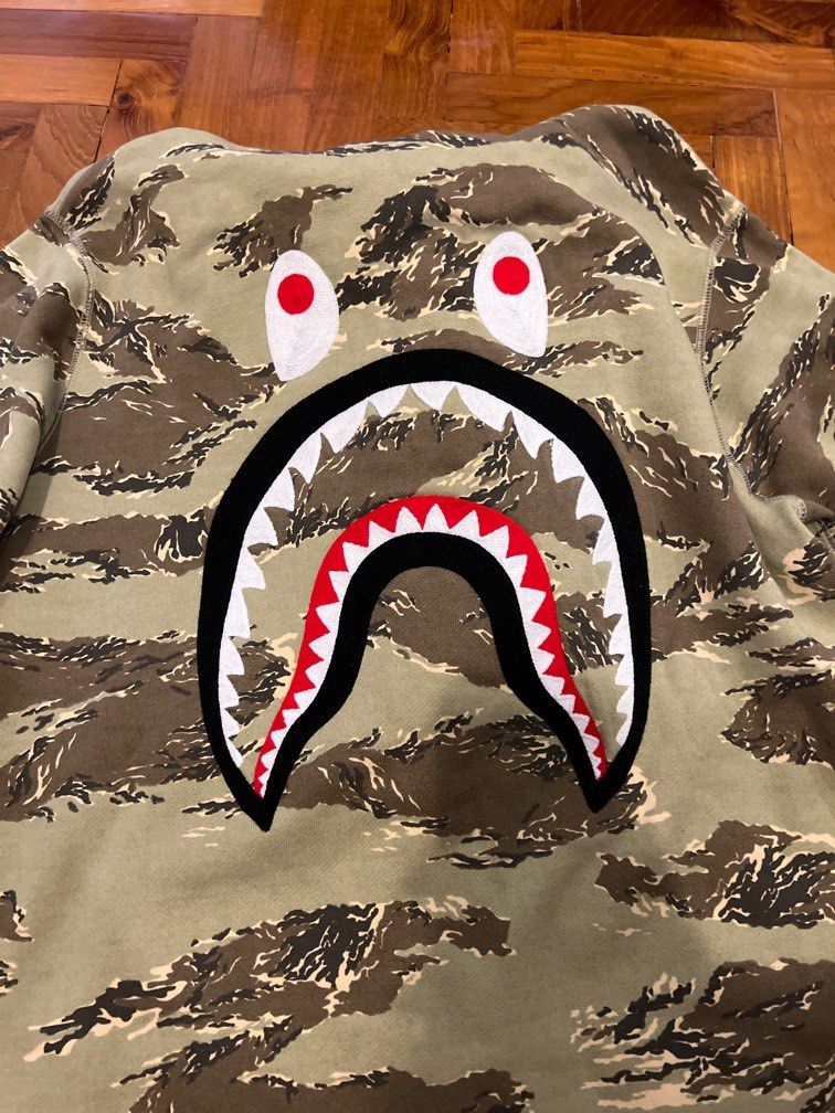 Bape tiger camo hoodie top