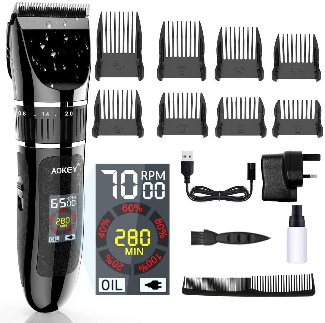 Beard Trimmer Men, Hair Clippers Men with 2500mAh Li-ion, Fathers Day  Gifts, Cordless Hair Clippers with Portable Bag and 8 Guide Combs, Mens Hair  Clippers with Titanium & Ceramic Blades Waterproof, Beauty