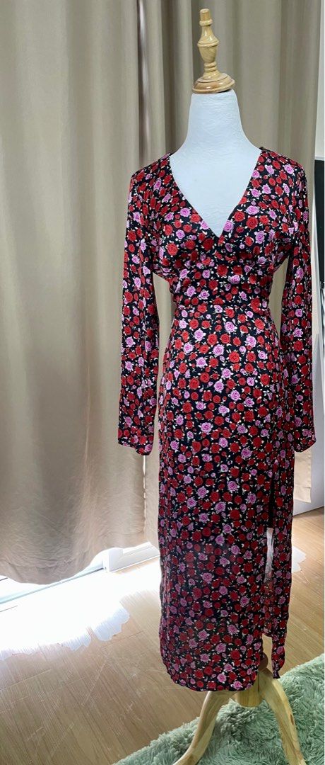 strapless open back dress Strappy Purple Floral Mini Dress main image 0