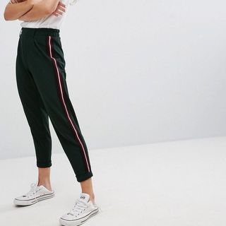 bershka side list pants