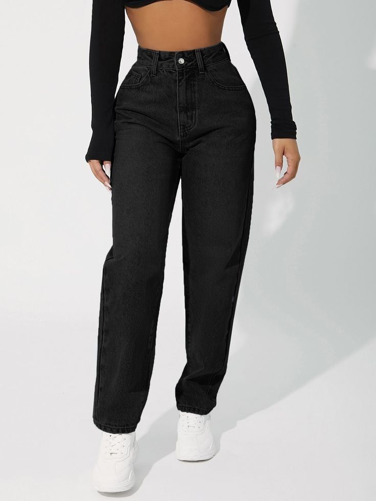 Black Baggy Mom Jeans (Category: Jeans) located in Batangas. Submitted by aintjayy (Listing ID 1218599616, Image 1). Description: - 24-25 - 39 inches - brand new.