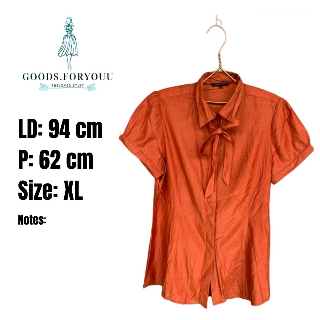 Blouse Wanita Orange merk Cardinal Femme bukan uniqlo