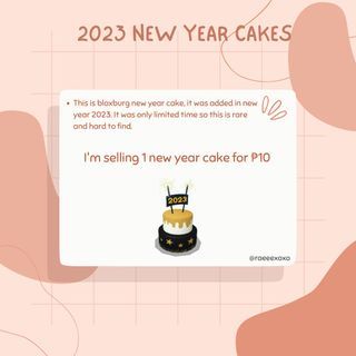 Bloxburg 2023 New Year's Cake