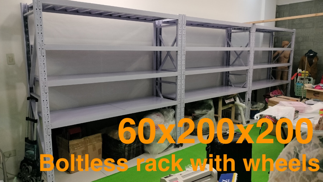 Boltless Rack with wheels 60x200x200 cm on Carousell