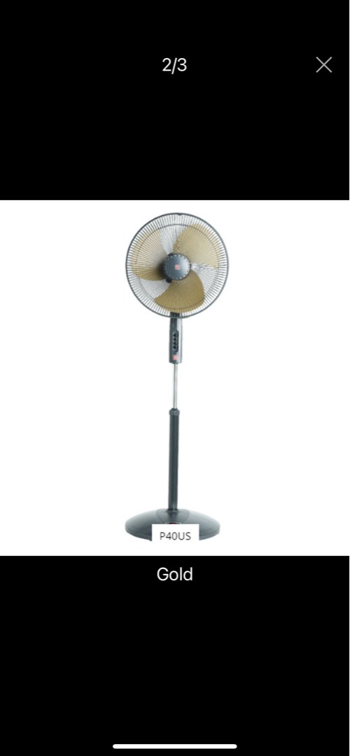 BRAND NEW KDK 16” Stand Fan (Gold color), Furniture & Home Living