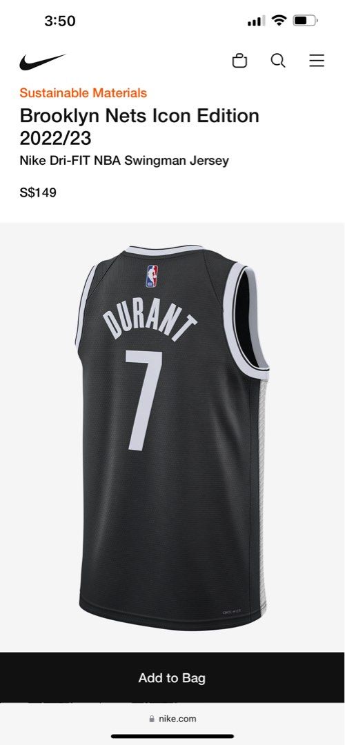 Brooklyn Nets Icon Edition 2022 23 Men s Fashion Activewear on Carousell