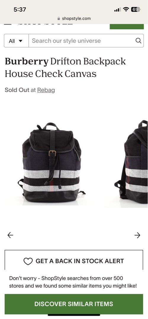 Burberry Drifton Backpack, Luxury, Bags & Wallets on Carousell