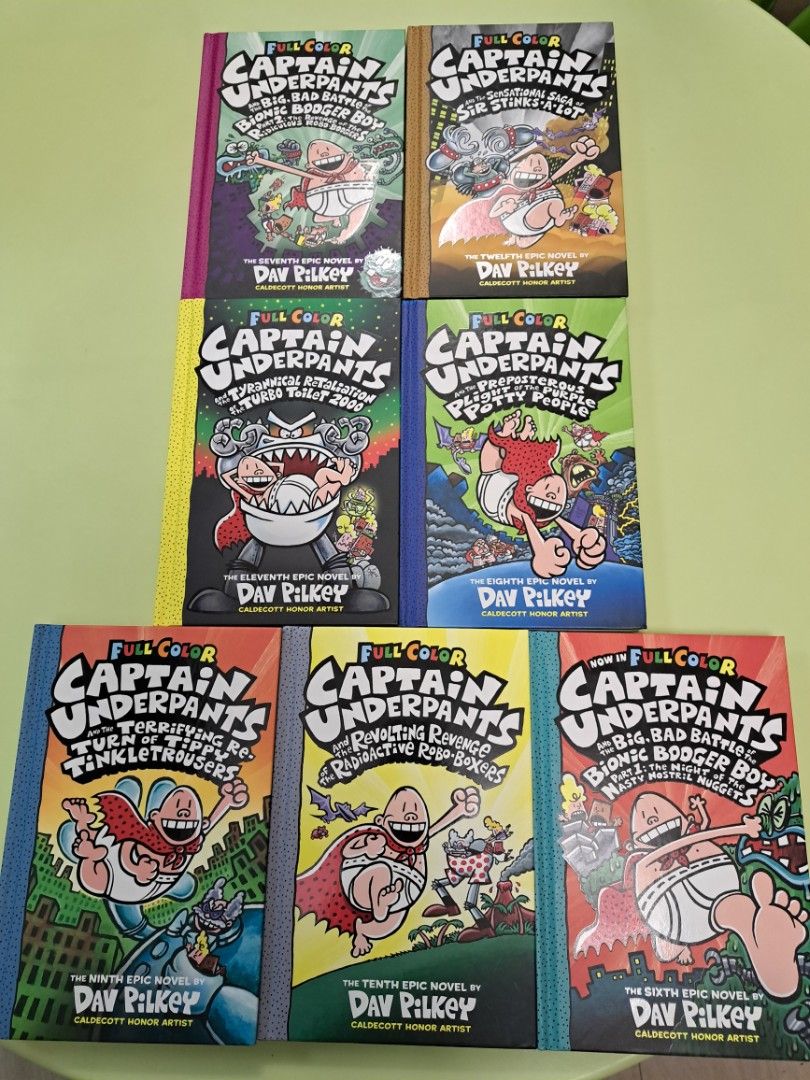 Captain Underpants (a set of 7), 興趣及遊戲, 書本& 文具, 小朋友書 