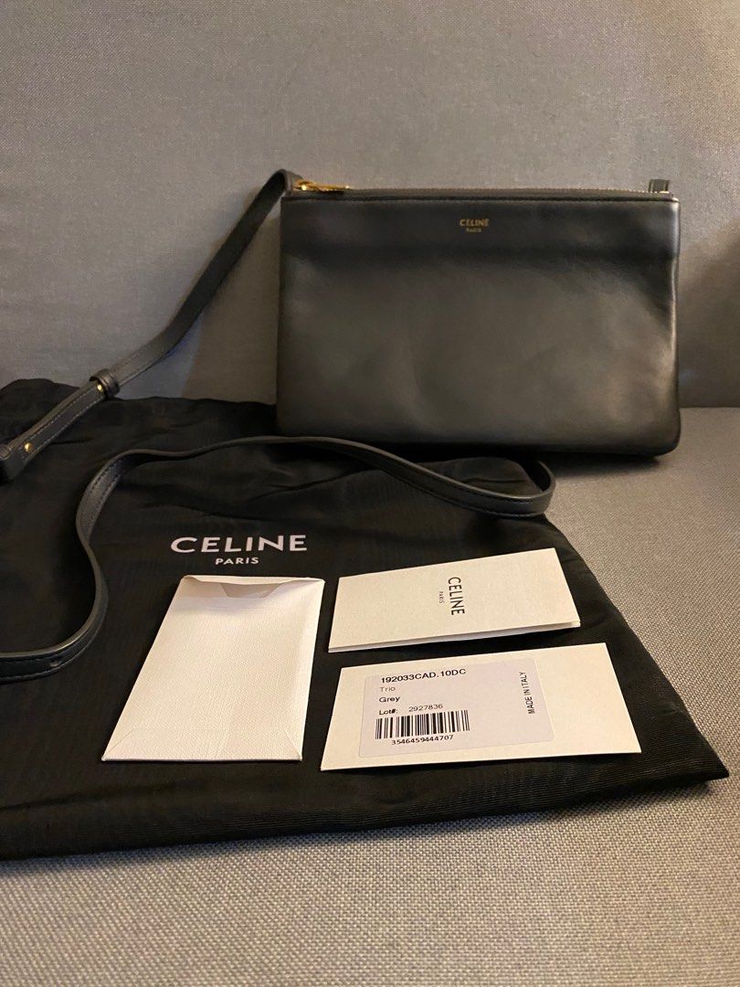 CELINE TRIO GREY, Luxury, Bags & Wallets on Carousell