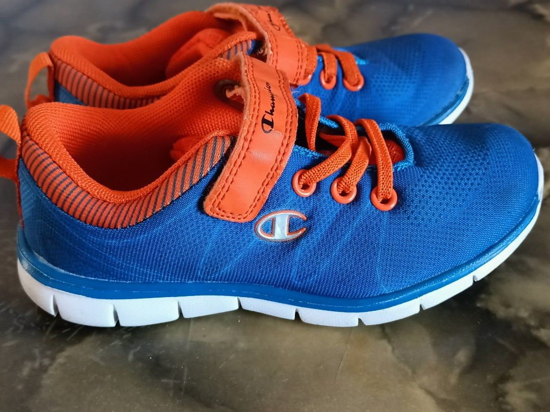 Orange and blue champion shoes on sale
