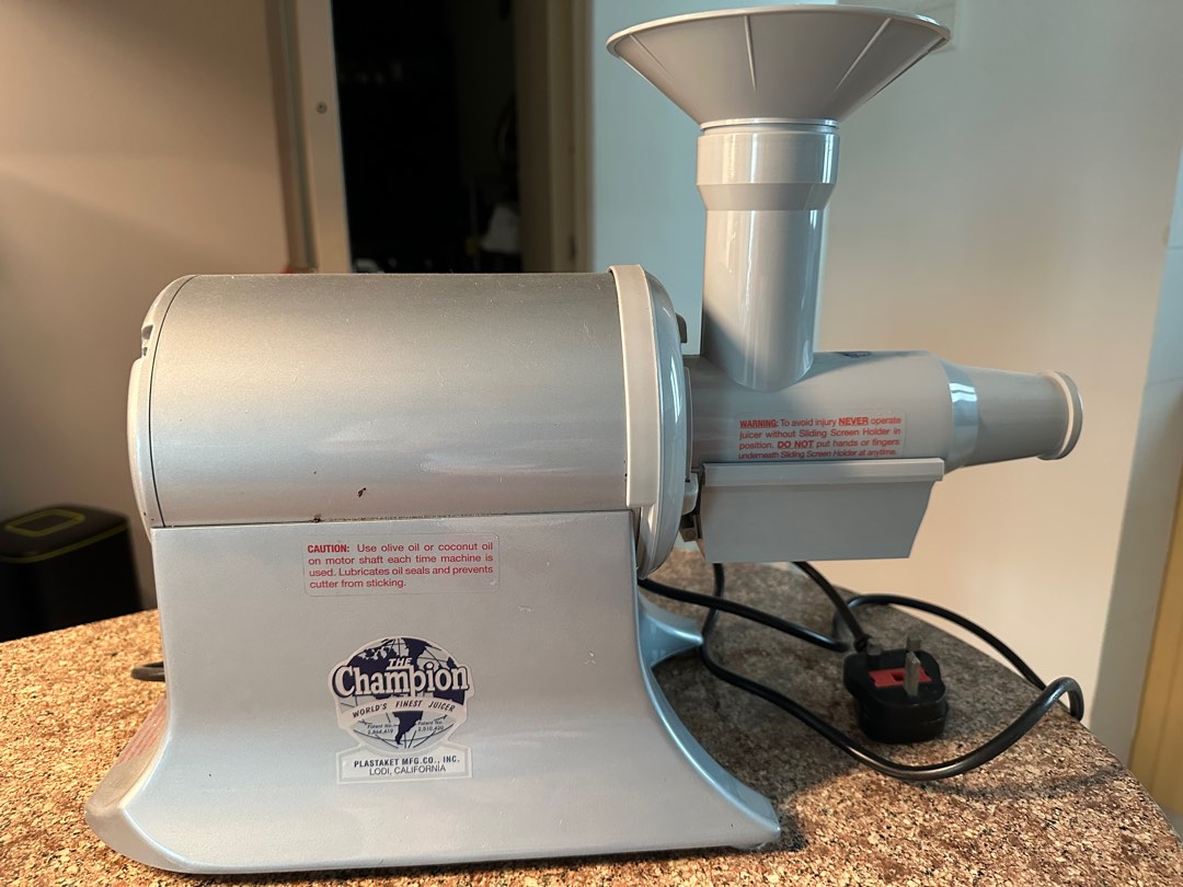 Champion Masticating Juicer Machine TV Home Appliances Kitchen