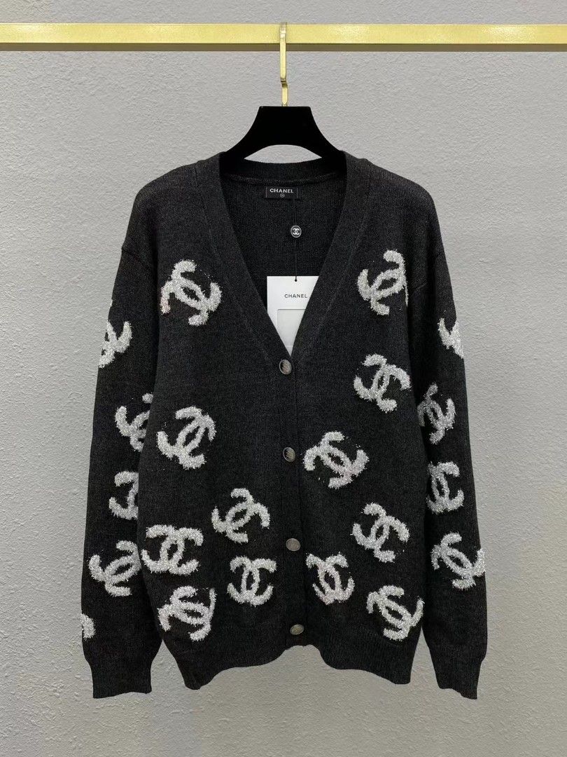 Chanel sweater, Women's Fashion, Coats, Jackets and Outerwear on Carousell