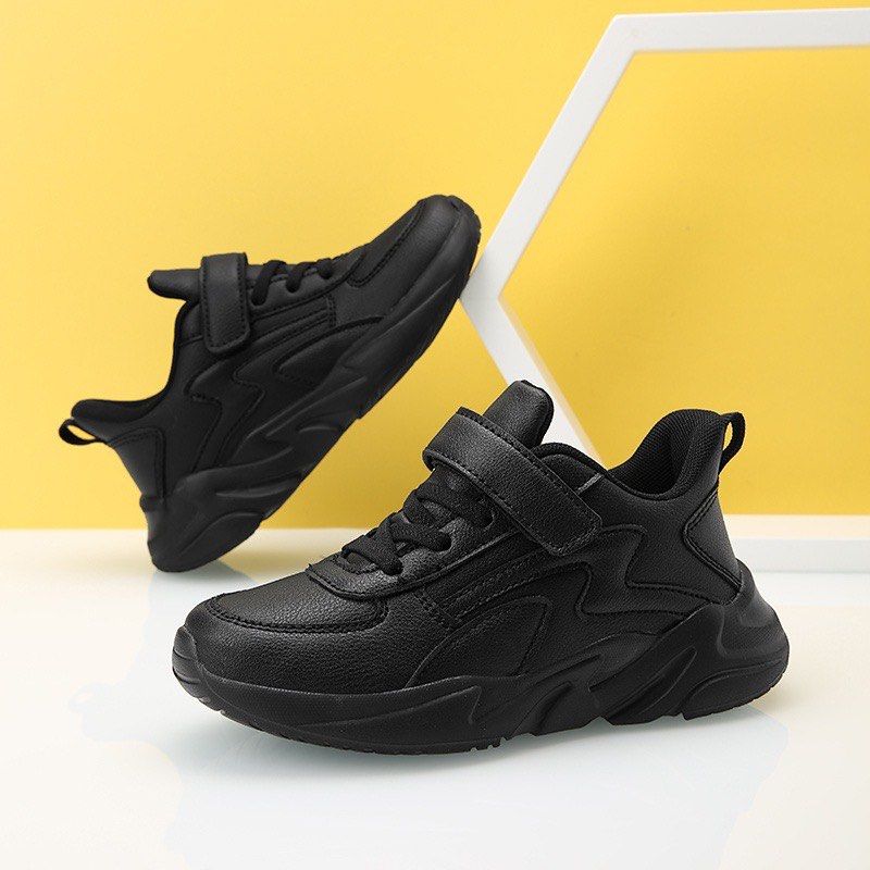 Childrens black leather school shoes cheap