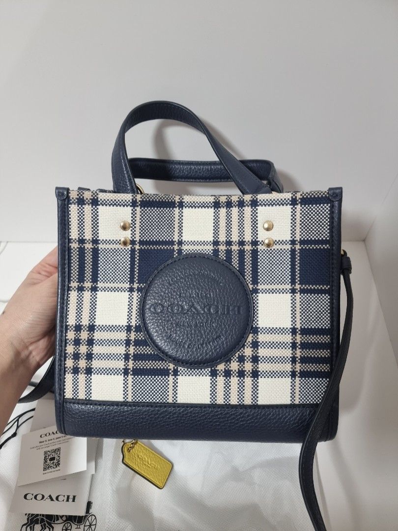 Coach dempsey tote buffalo plaid outlet