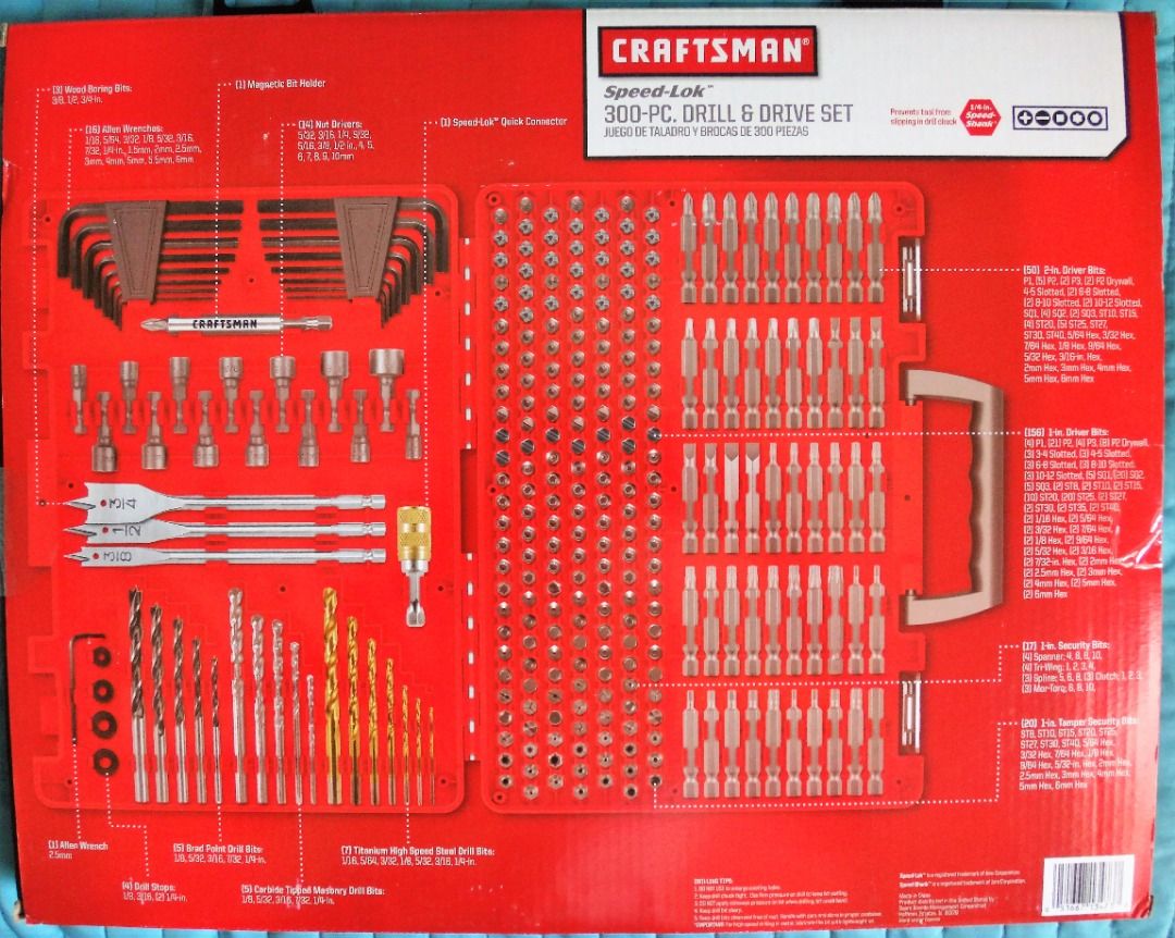 Craftsman 300 Piece Drill and Drive Set 13473 NewUSA