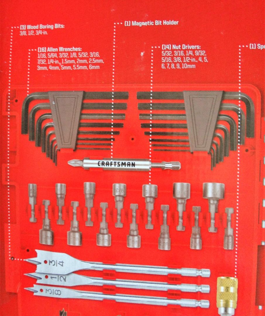 Craftsman 300 Piece Drill and Drive Set 13473 NewUSA Furniture Home Living Home Improvement Organization Home Improvement Tools Accessories on Carousell