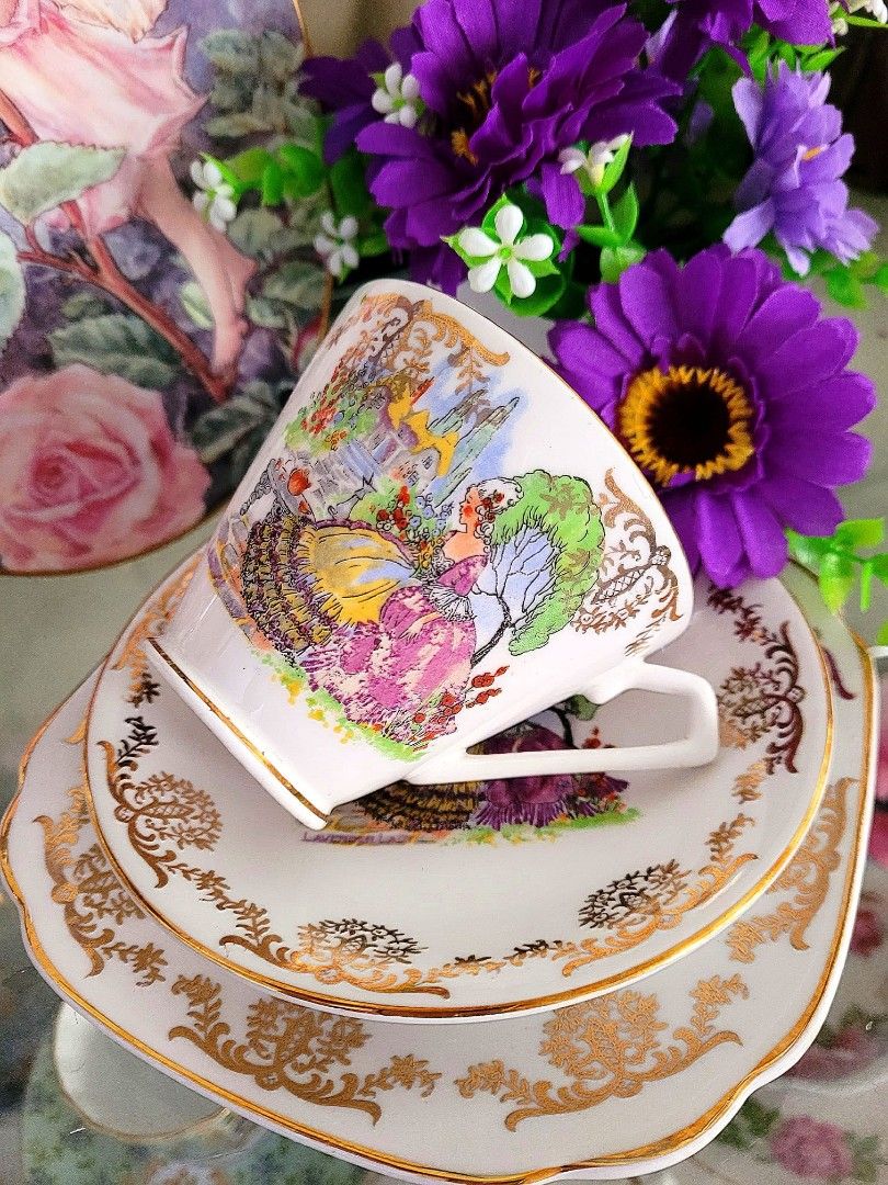 Crinoline teacup Made in England, Furniture & Home Living, Kitchenware
