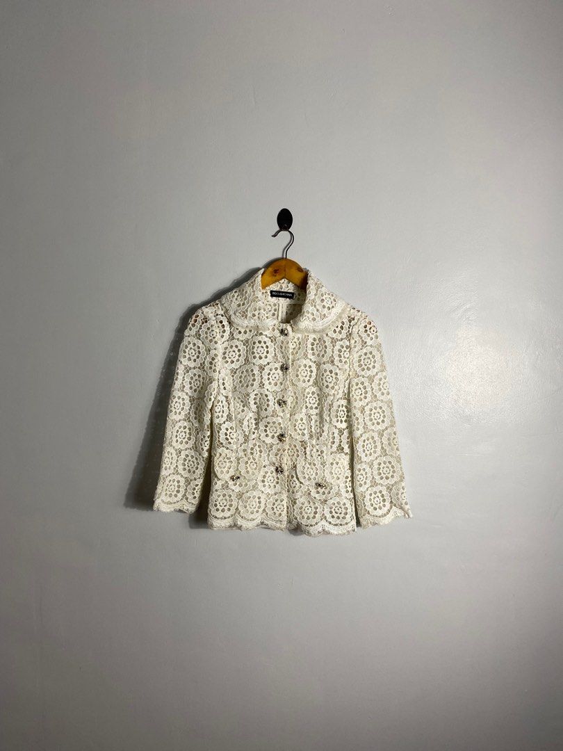 Dolce and gabbana crochet jacket shop