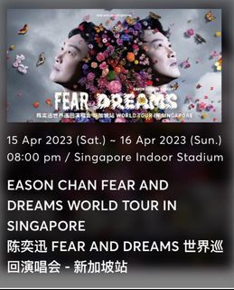 Eason Chan 2023 Singapore concert Premium seats at discounted price