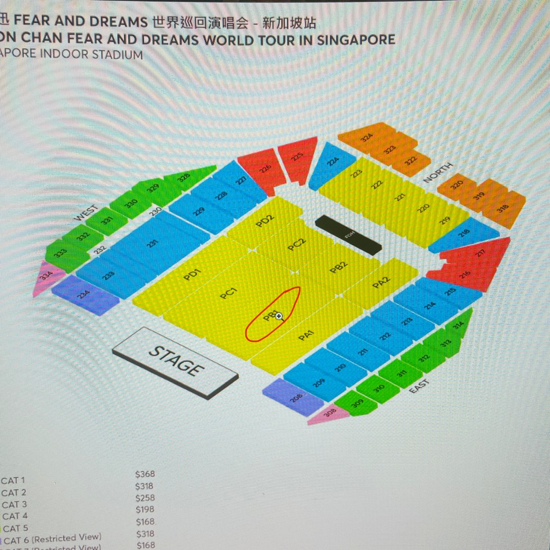 EASON CHAN FEAR AND DREAMS WORLD TOUR IN SINGAPORE, Tickets & Vouchers