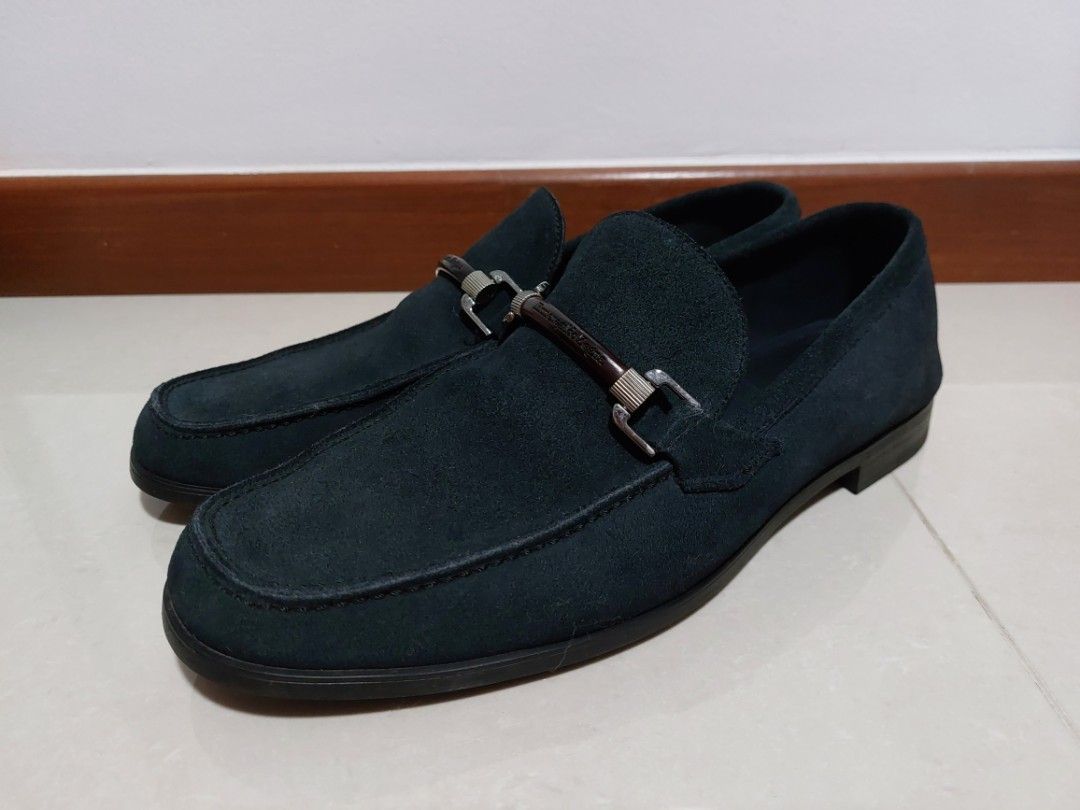 Mens designer suede loafers top