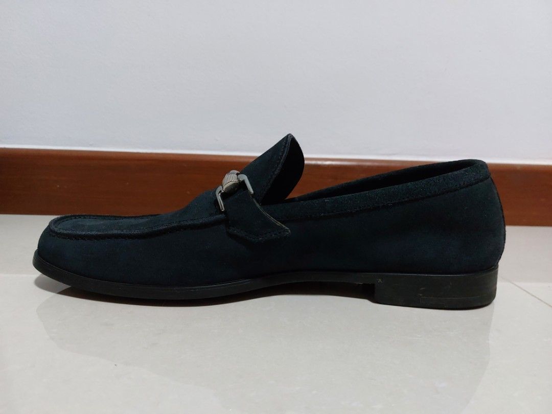 Mens designer suede best sale loafers
