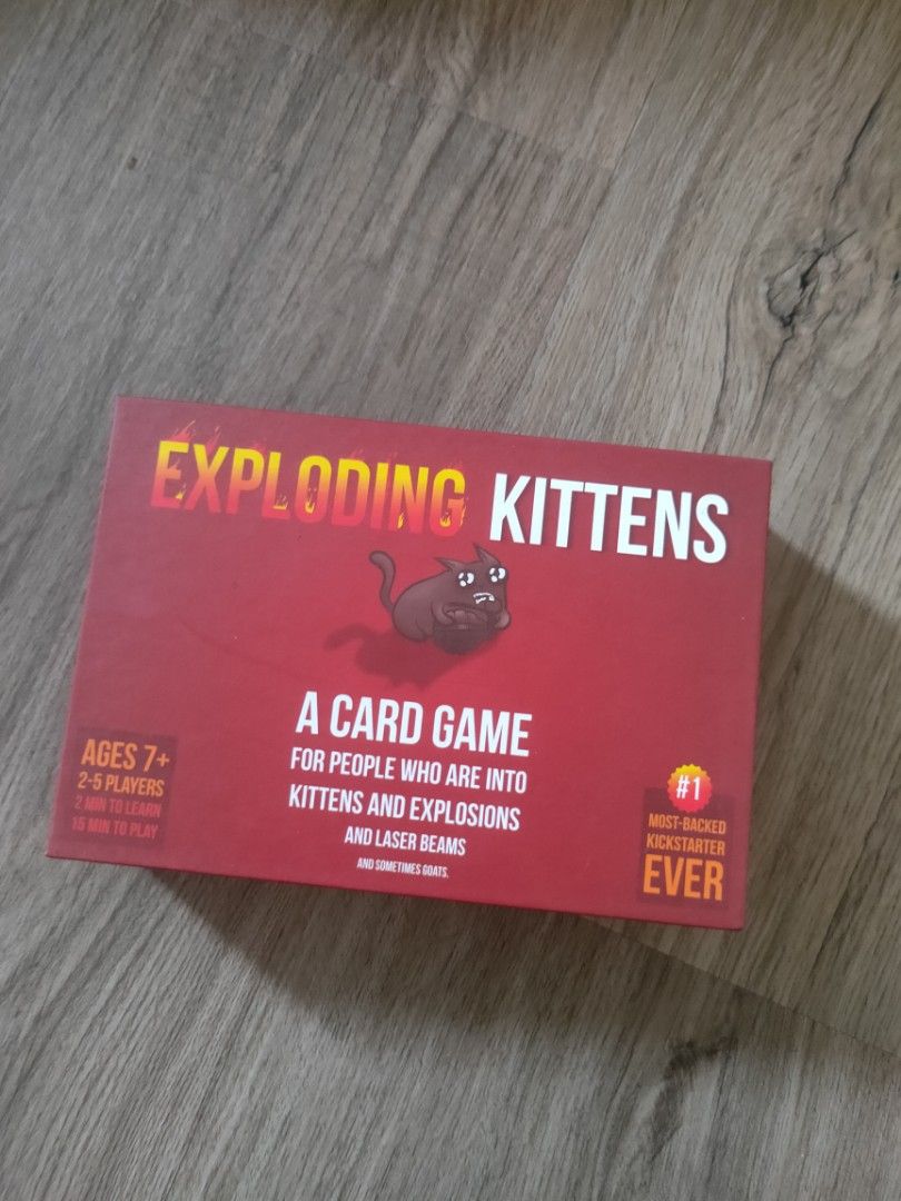 Exploding Kittens (Category: Board Games & Puzzles) located in Singapore. Submitted by nadatique (Listing ID 1218568364, Image 1). Description: Only played once, still in excellent condition.