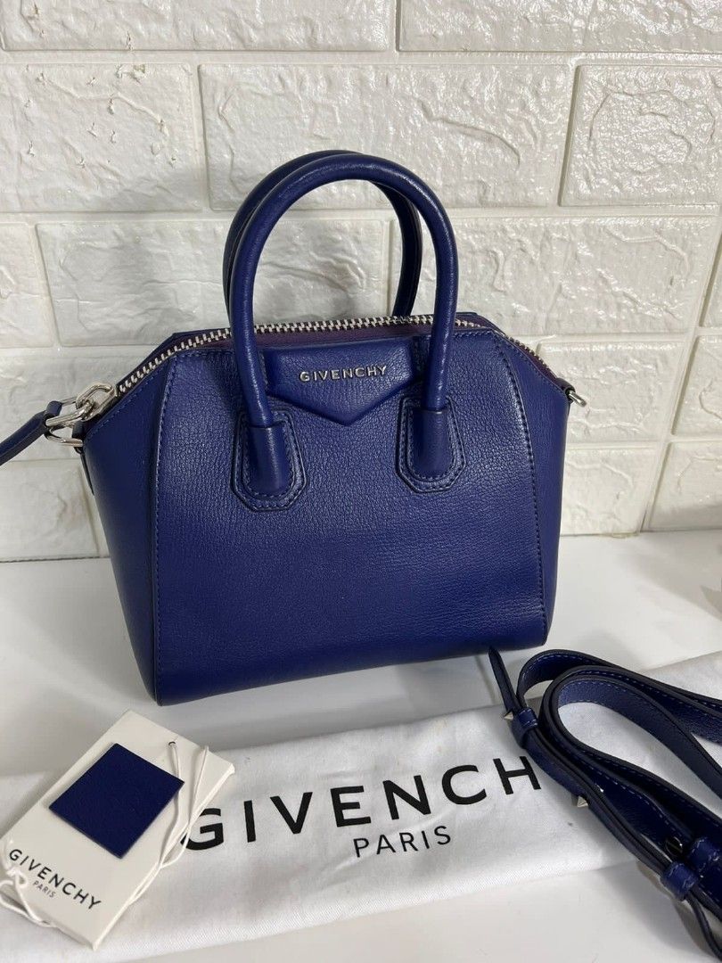 Fast Sale Reprice, Preloved, Givenchy Mini Antigona Cobalt Blue,  Kelengkapan as pic, •Nett, •Exclude ongkir ❤💕